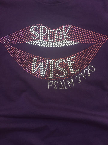 Speak Wise Rhinestone T-Shirt