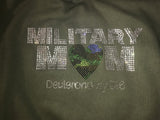 Military Mom Camouflage Heart Rhinestone Hoodie
