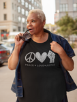 Peace Love & Justice Rhinestone T-Shirt